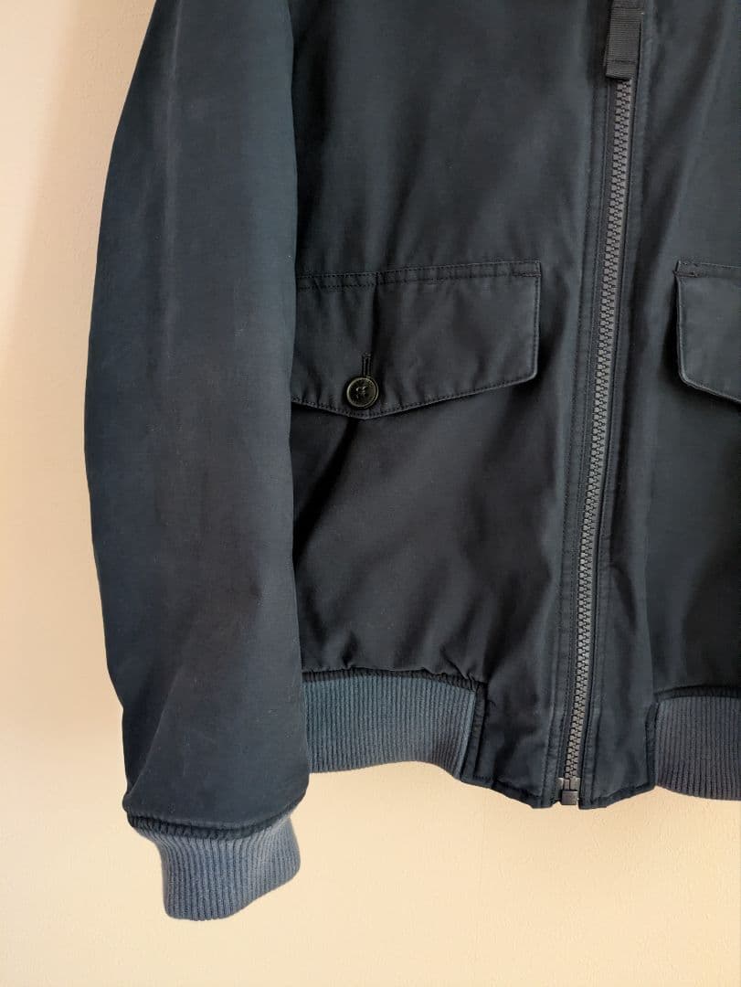 Timberland フライトジャケット コットン パーカー ネイビー 厚手 L