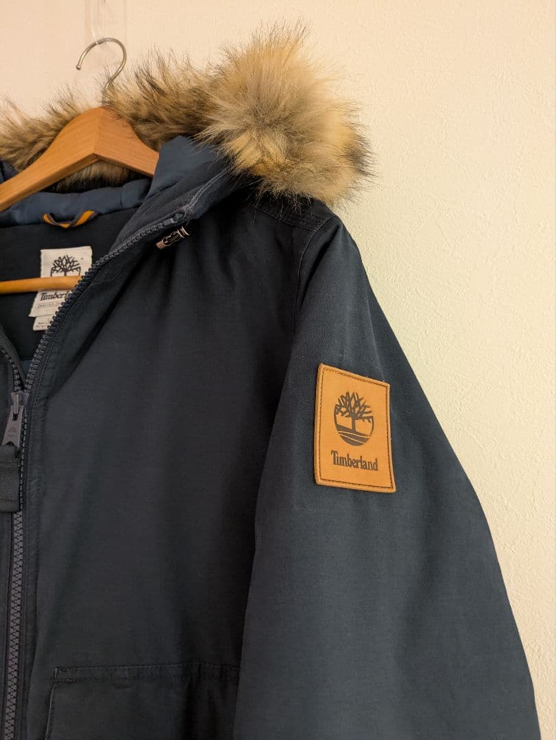 Timberland フライトジャケット コットン パーカー ネイビー 厚手 L