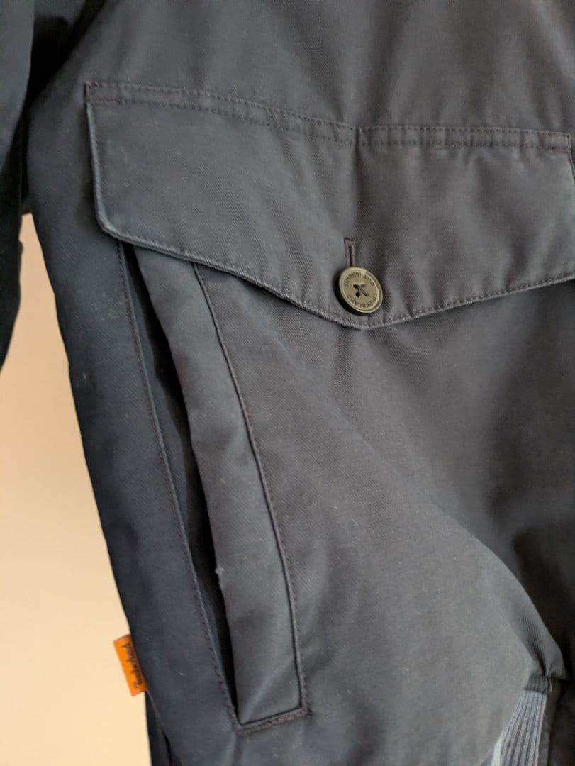 Timberland フライトジャケット コットン パーカー ネイビー 厚手 L