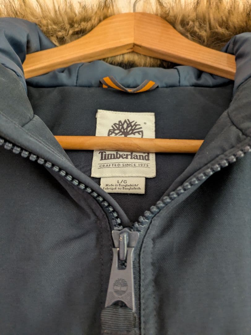 Timberland フライトジャケット コットン パーカー ネイビー 厚手 L