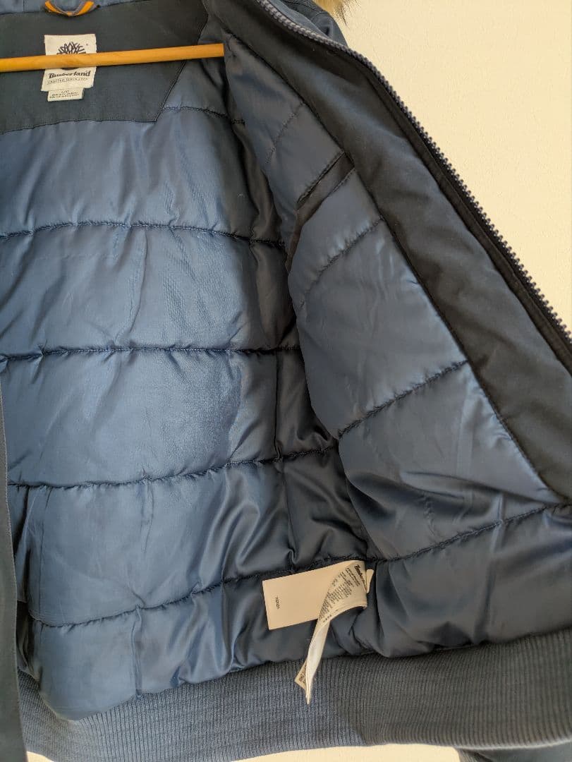 Timberland フライトジャケット コットン パーカー ネイビー 厚手 L