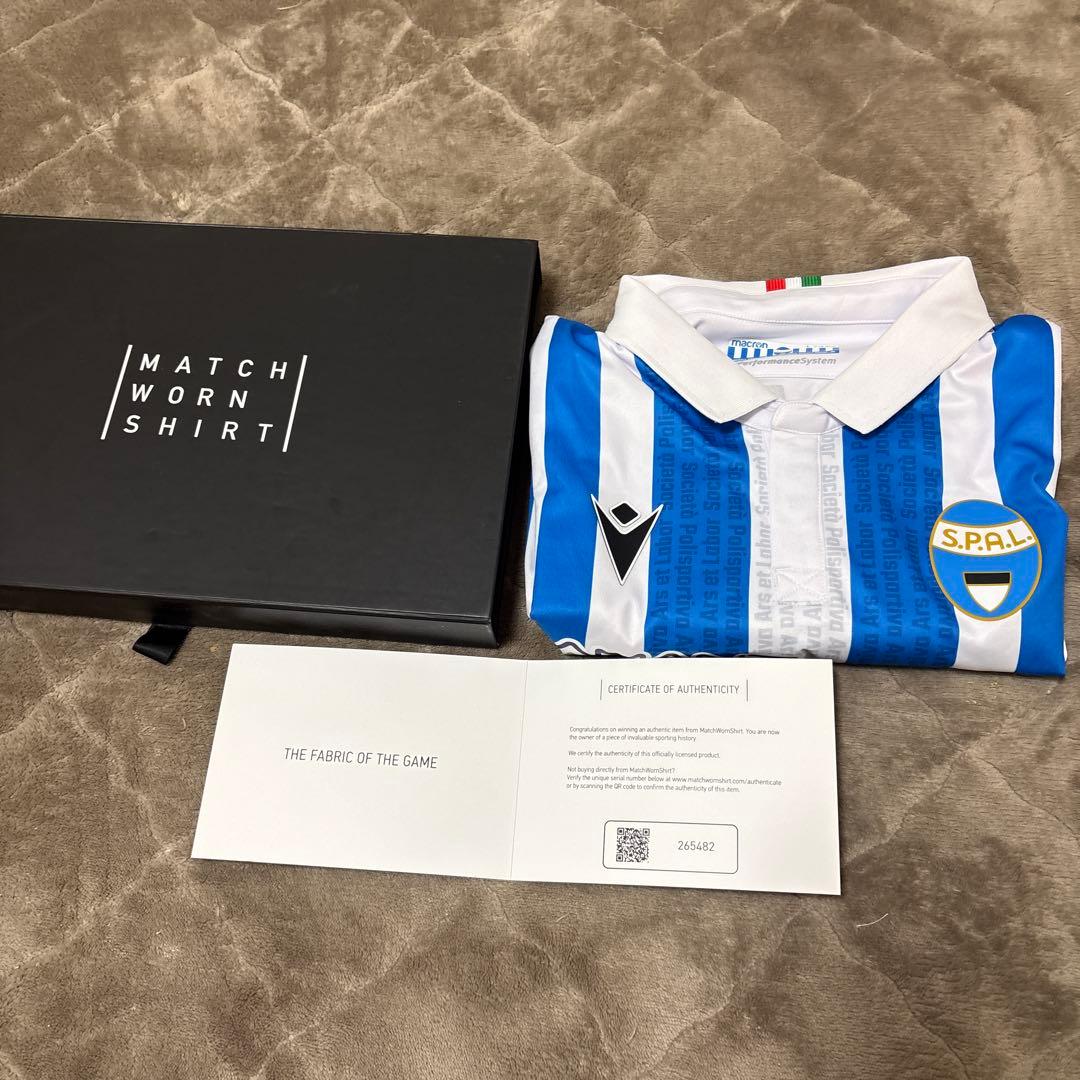 S.P.A.L. 選手用　試合用ユニフォーム　セリエB プラティ選手　証明書付