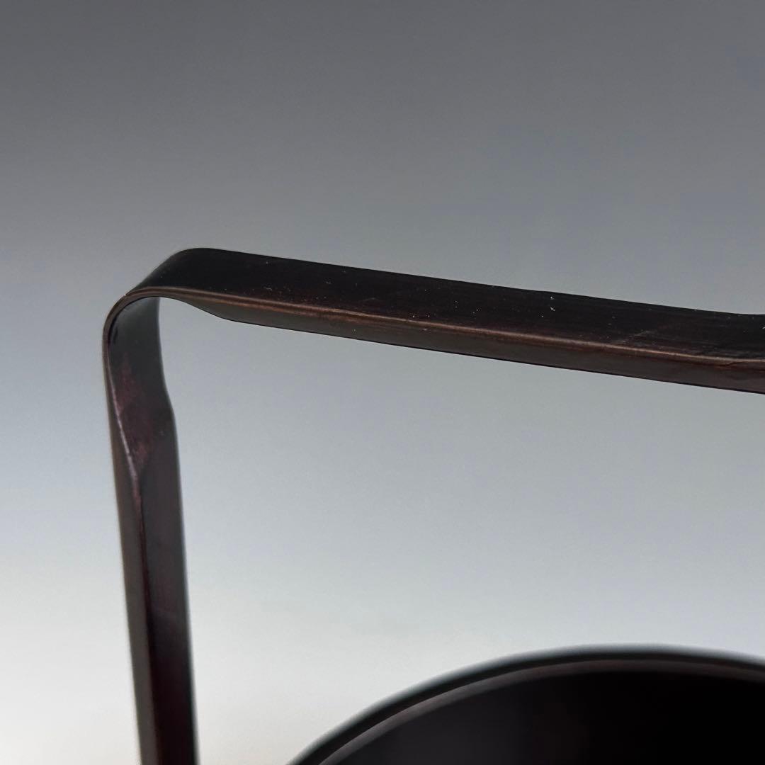 茶道具　黒一閑塗　丸手付　煙草盆　宗明　共箱　山中塗　宗旦好　茶会　茶事