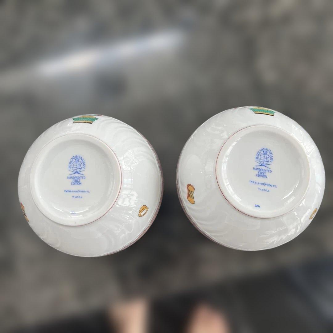 ヘレンド　シノワズリーポットとお茶碗蓋付き2つ