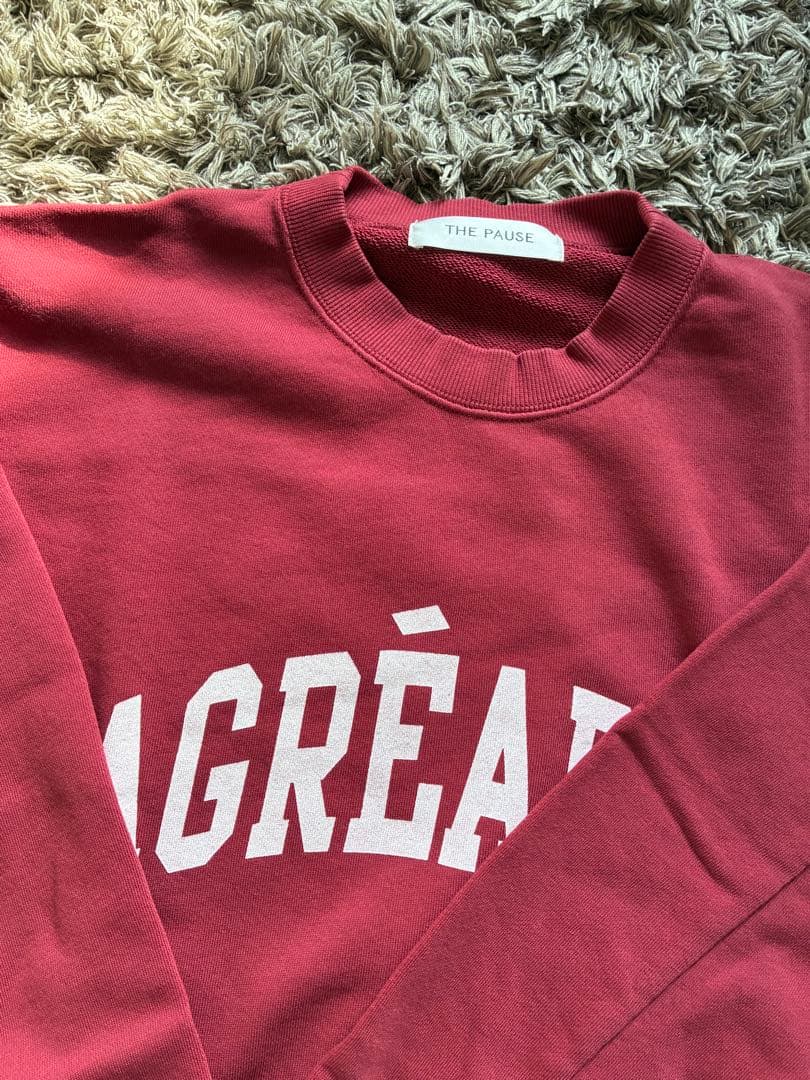 トレーナー スウェット 「THE PAUSE」ロゴスウェットプルオーバー