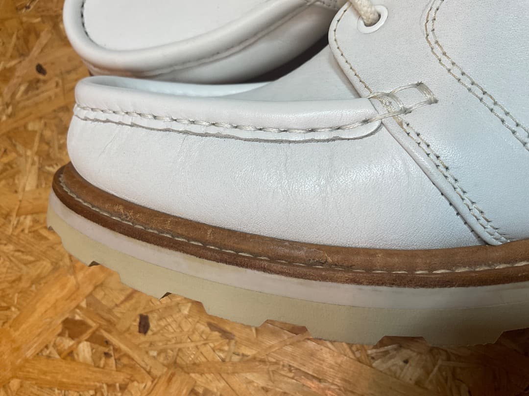 90s デカタグ デッドストック パラブーツ × CAUSE モカシン シューズ