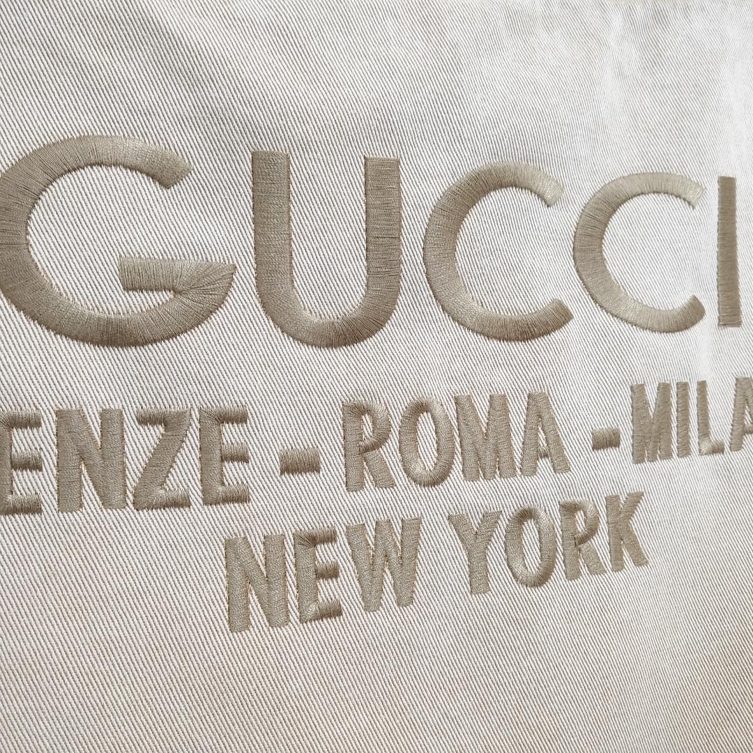 ○★新品 未使用 グッチ エンブロイダリー デニム トップ 7分袖 Tシャツ M