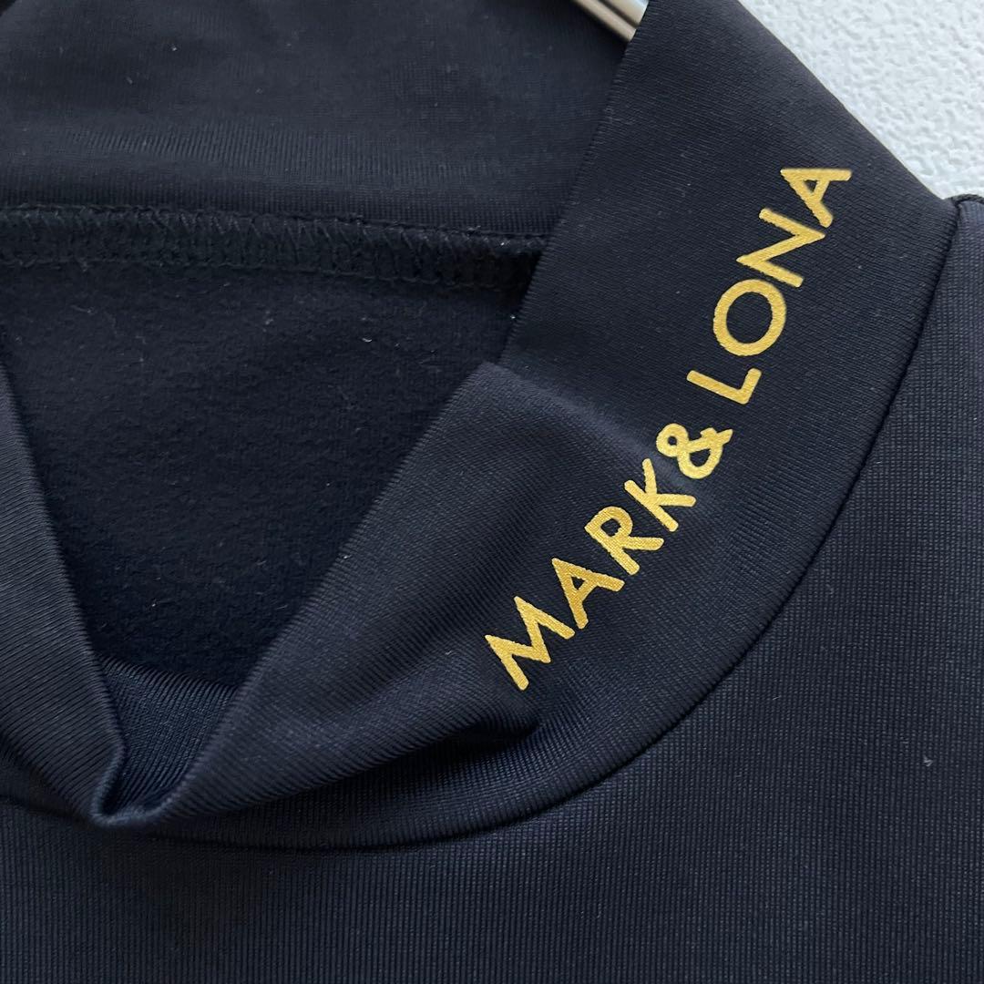 マークアンドロナ 裏起毛 モックネック ハイネック ロゴ ゴールド 冬Tシャツ