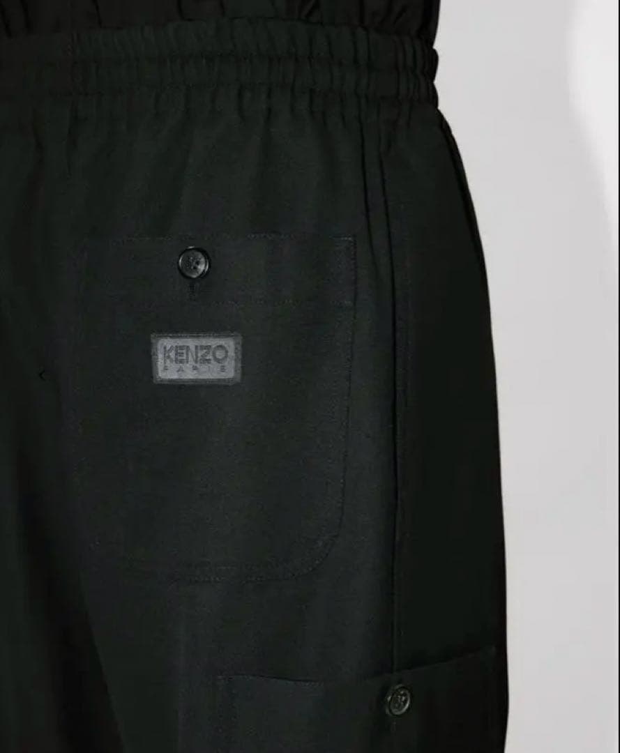 【新品】KENZO ウール　カーゴ　スラックス　ブラック　XS