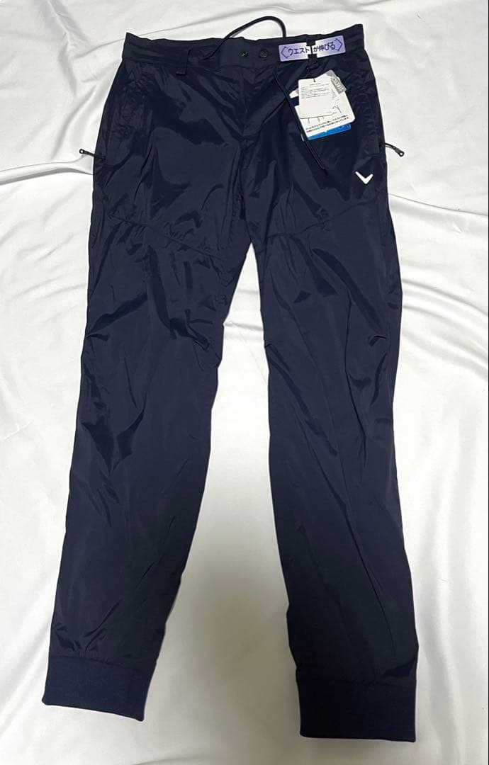 キャロウェイメンズ 撥水 ジョガーパンツ (ナイロンストレッチ・裾リブ仕様)