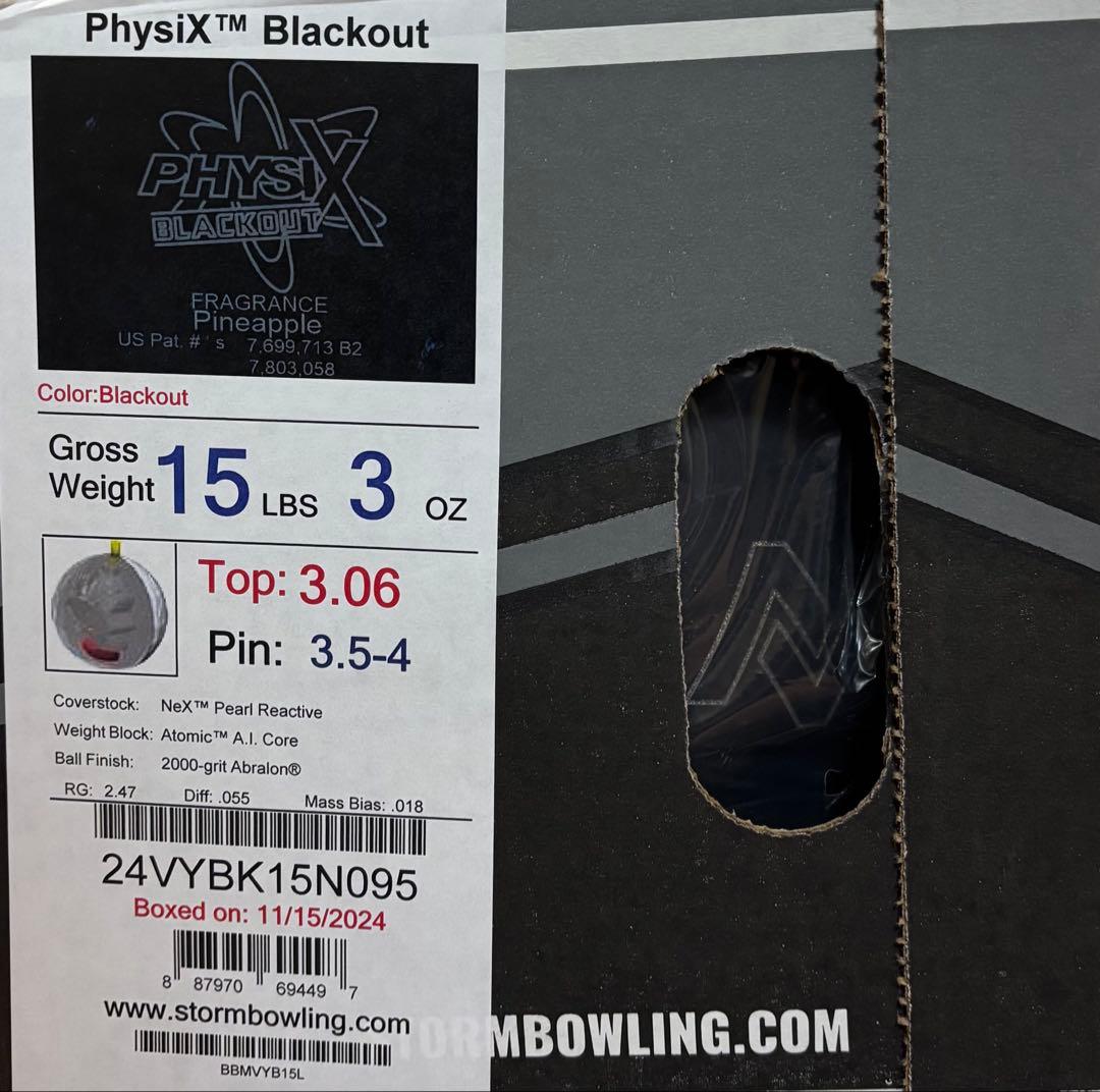 [新品] ストーム　フィジックスブラックアウト　15ポンド