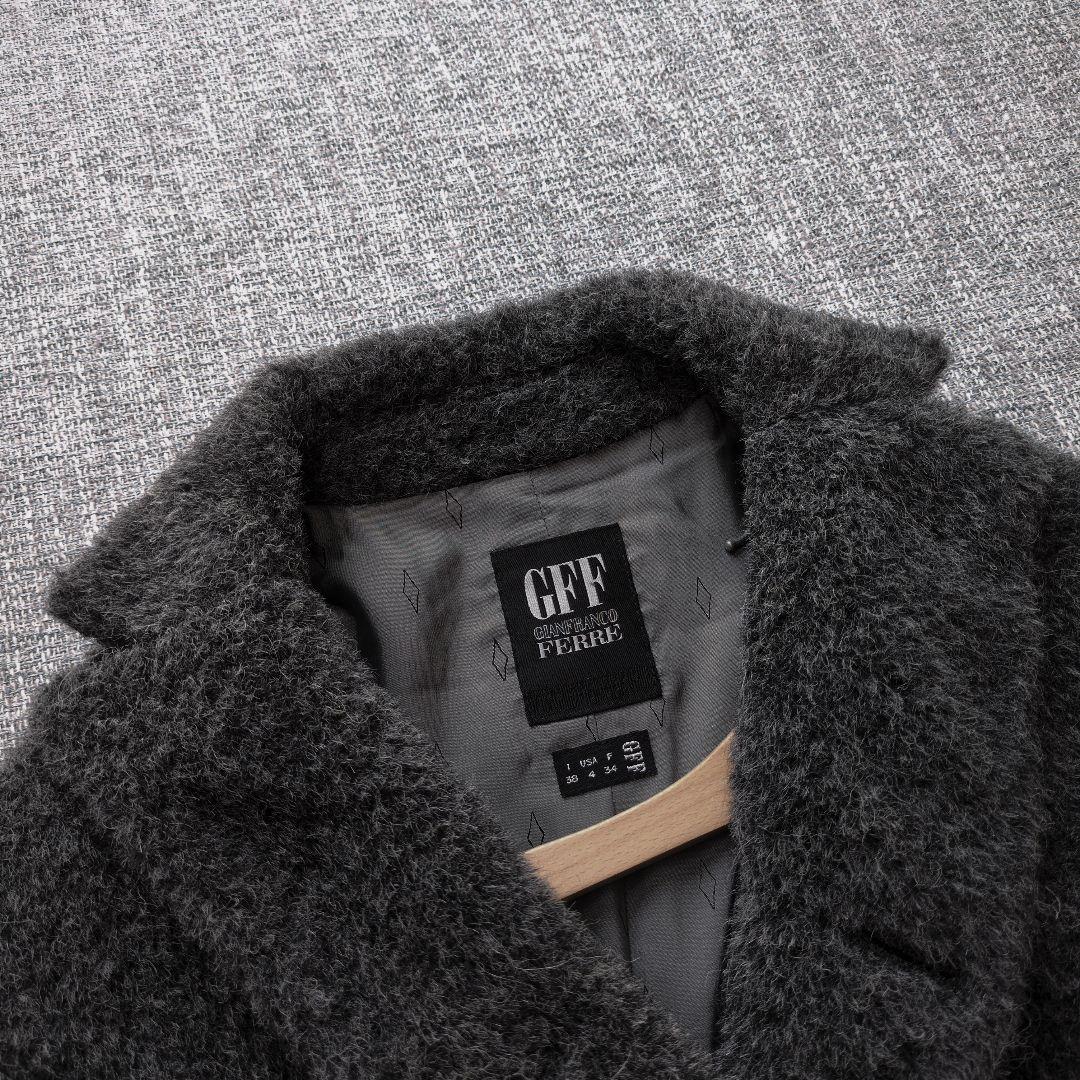 ジャンフランコフェレ　イタリア製　アルパカウール　シャギーコート　ゆったり