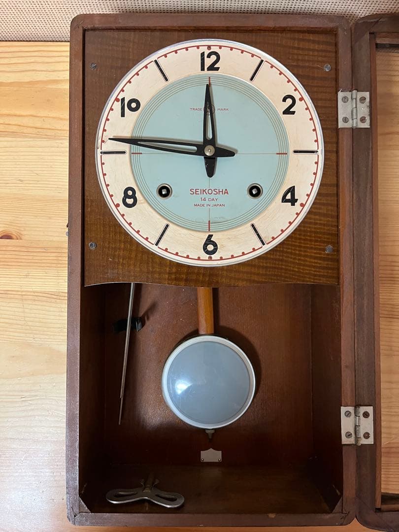 d887/激レア★美品★SEIKOSHA 昭和レトロ ゼンマイ時計 アンティーク