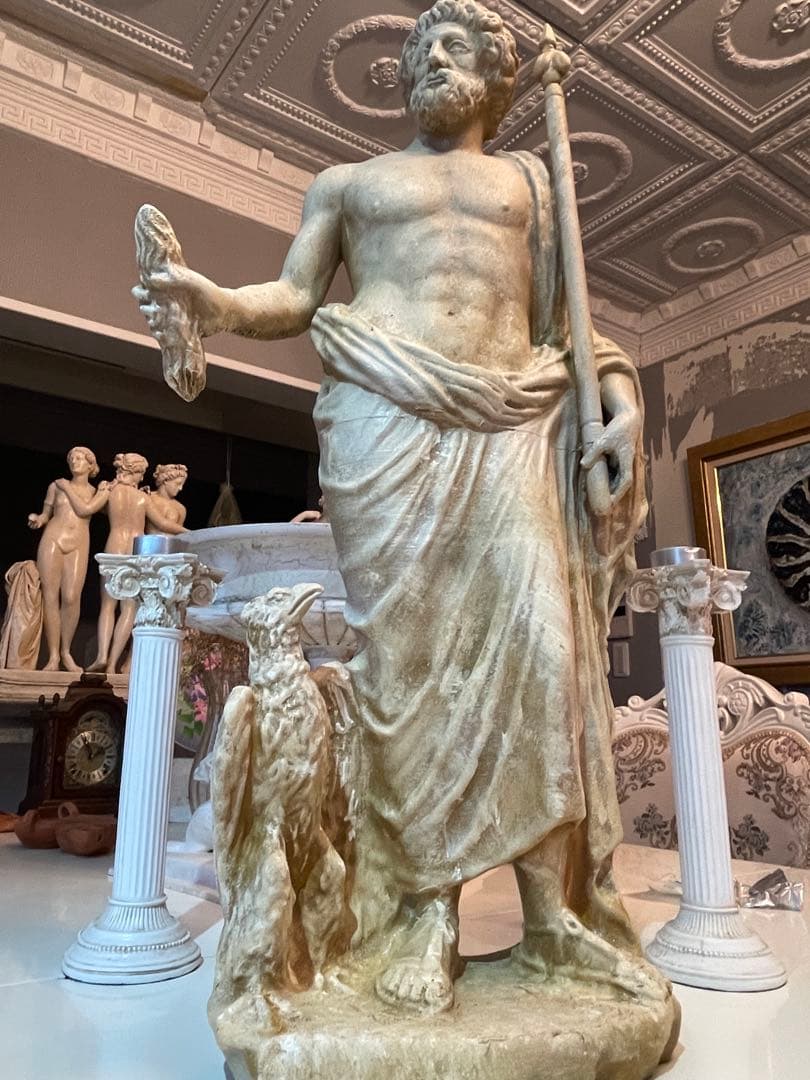 ローマ神話のユピテル神またはギリシャ神話のゼウス神 高さ:60 cm