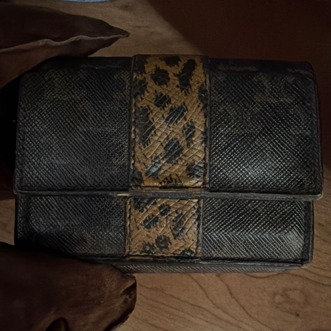 レオパード柄 三つ折り財布　セリーヌ