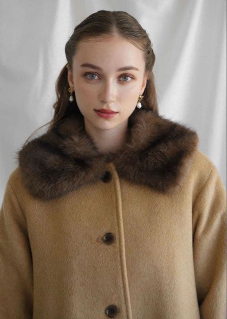 ジャケット・アウター Acka. fur flare middle coat size1