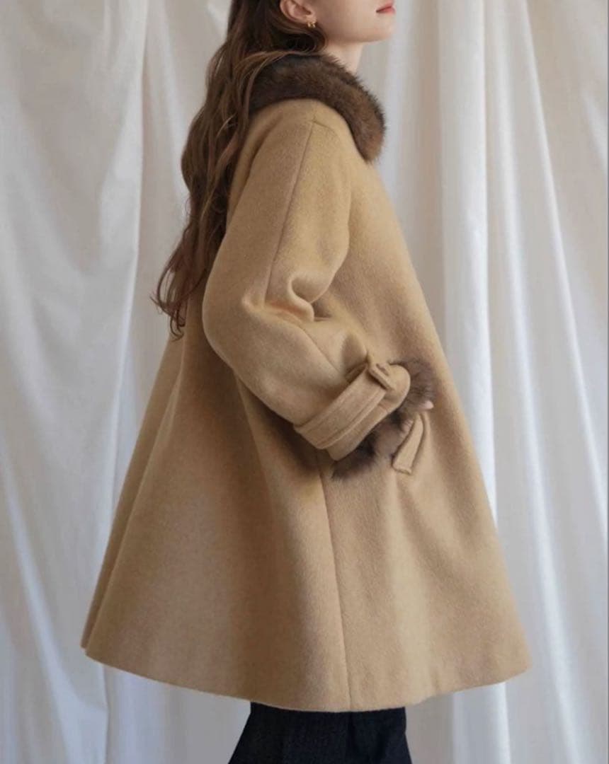 ジャケット・アウター Acka. fur flare middle coat size1