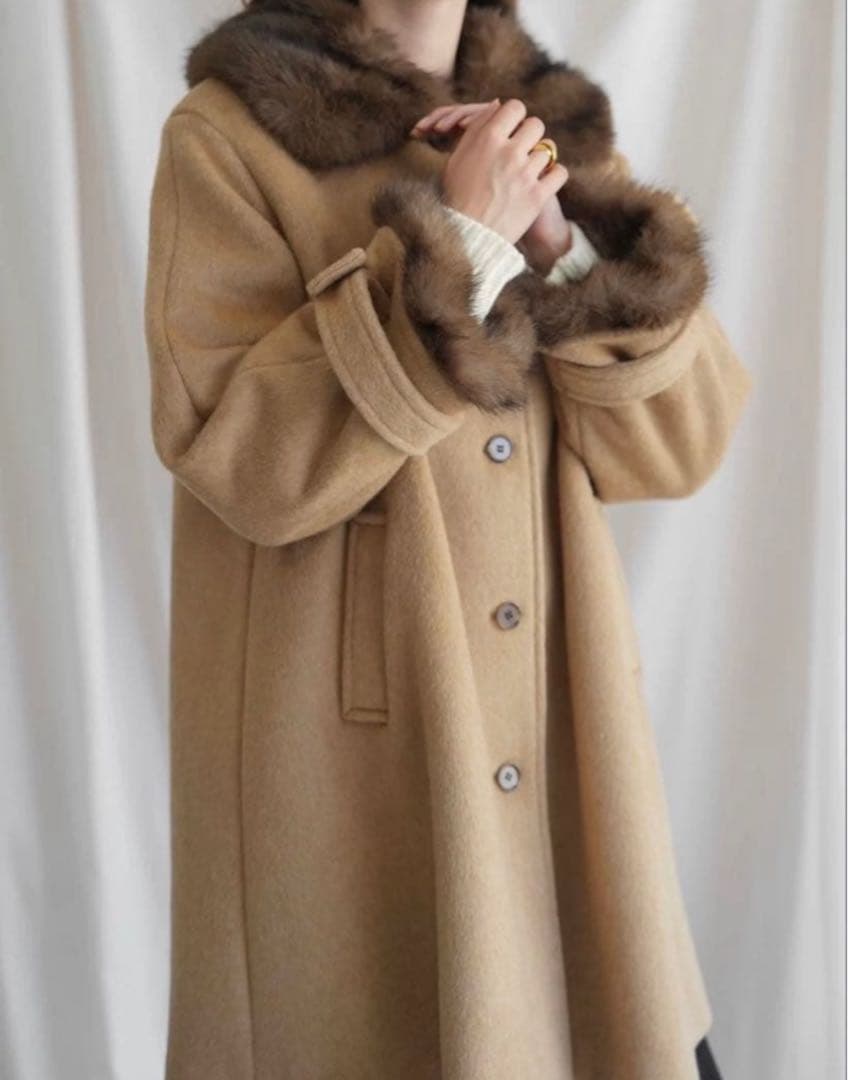 ジャケット・アウター Acka. fur flare middle coat size1