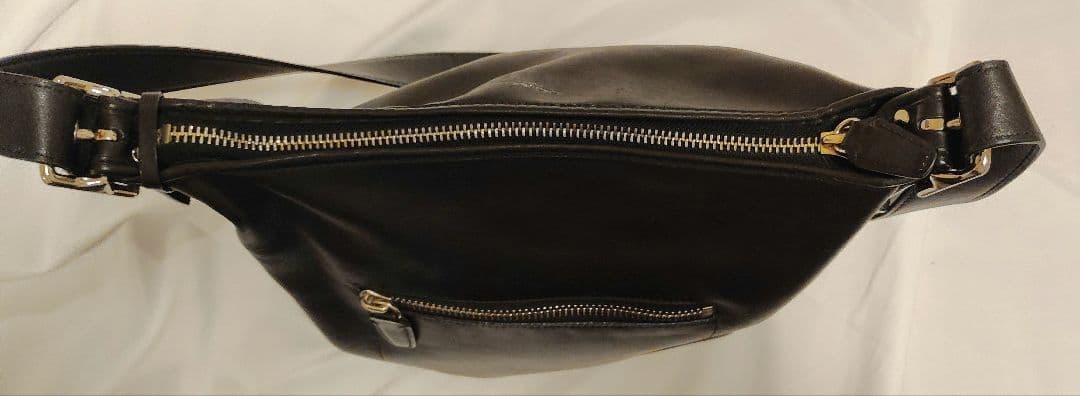 COACH オールドコーチ ショルダーバッグ レザー ブラック メンズ、レディス