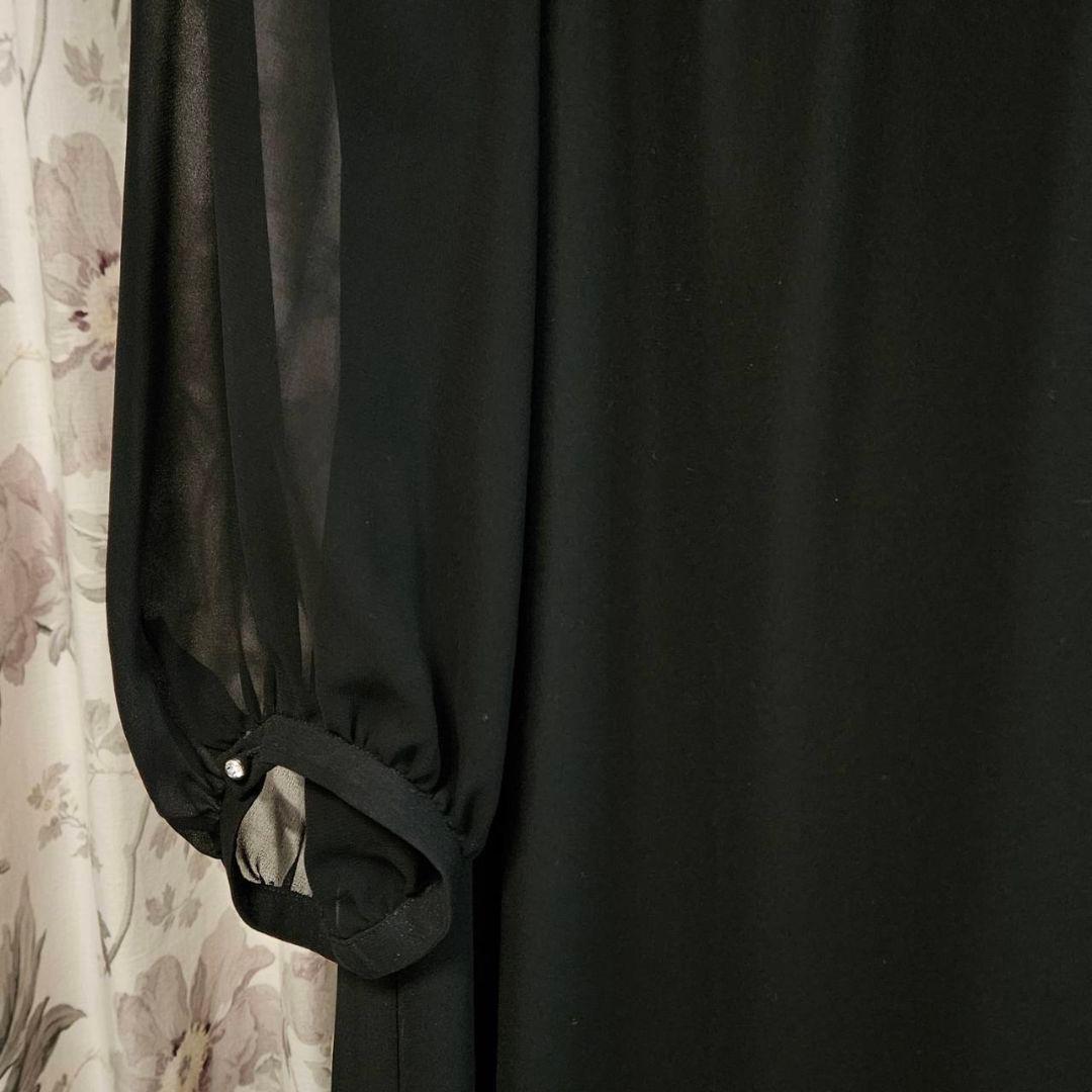 フランシュリッペ　ブラックフリルシフォンワンピース　新品