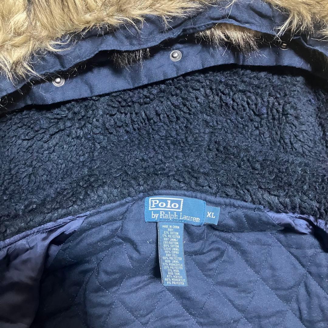 ポロラルフローレン N-2B スウェット パーカー ジャケット ファー　Y2K