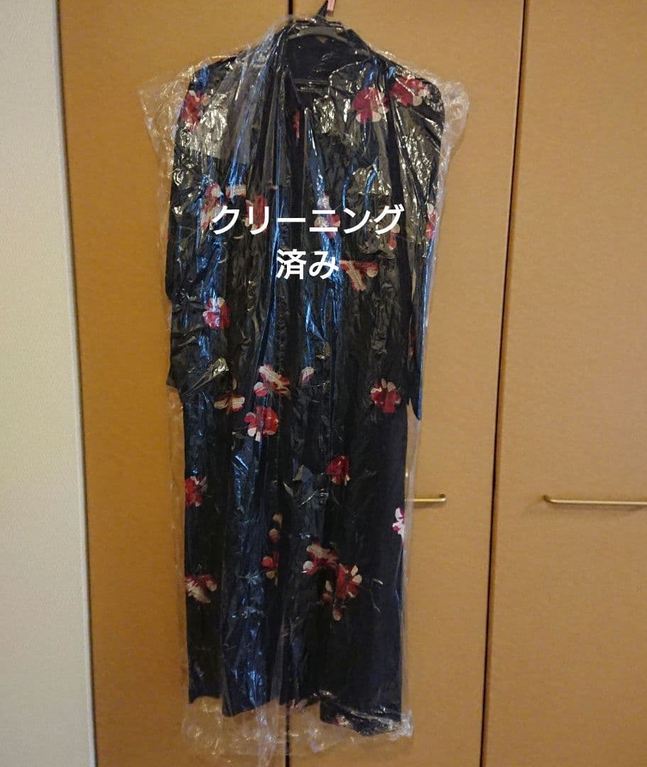 グレースコンチネンタル グレース ミリタリーワンピース 花柄刺繍 黒ブラック36