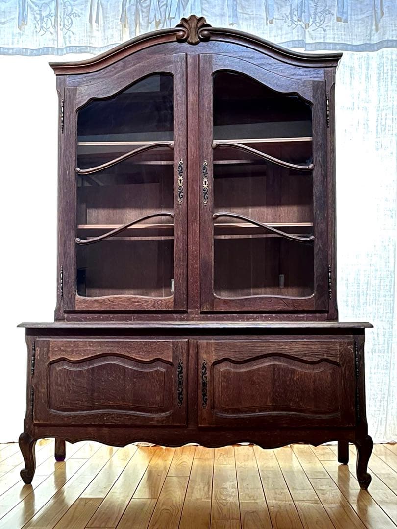 【美品】フランスアンティーク ルイ15世 オーク材の装飾家具 送料込[3295]