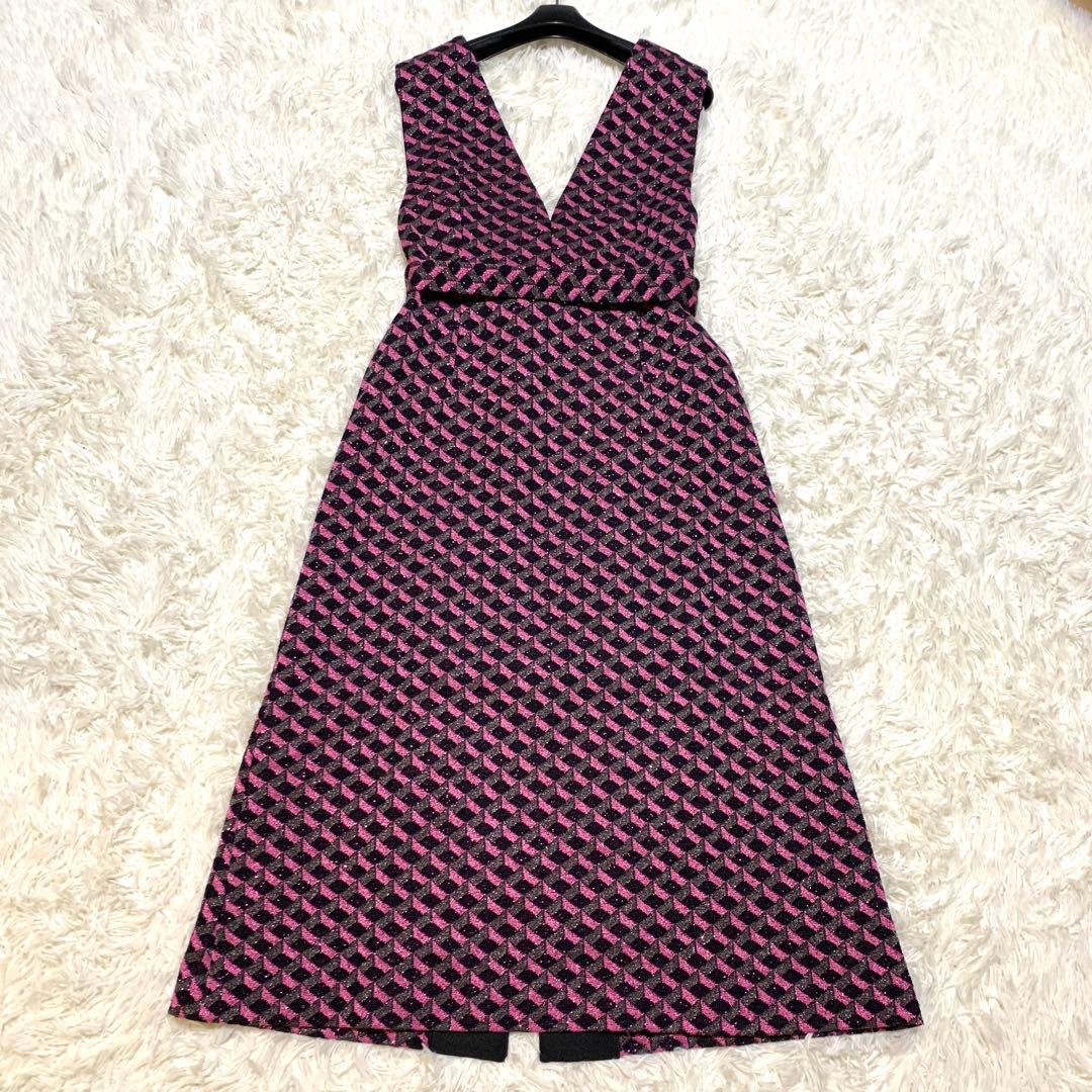 極美品✨2024年 グレースコンチネンタル キカジャガードラメドレス ワンピース