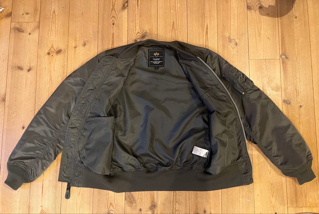 【超美品】Alpha MA-1 フライトジャケット L オリーブ