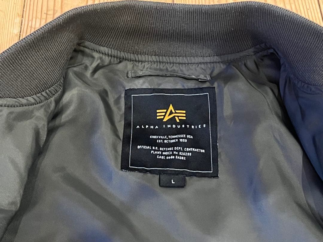 【超美品】Alpha MA-1 フライトジャケット L オリーブ