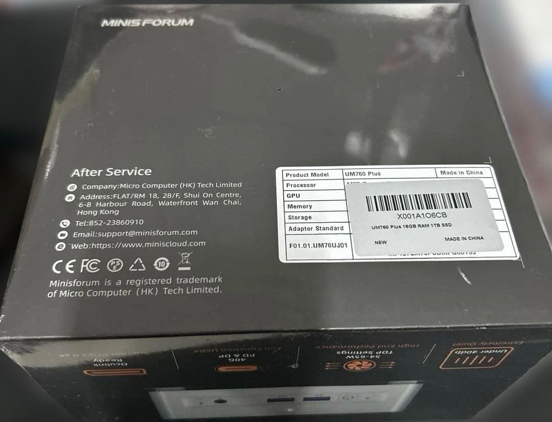新品　MINISFORUM UM760 Plus ミニpc