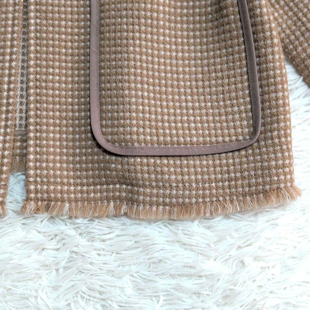 Ballsey（ボールジィ）ワッフルツイード ノーカラージャケット 36　M