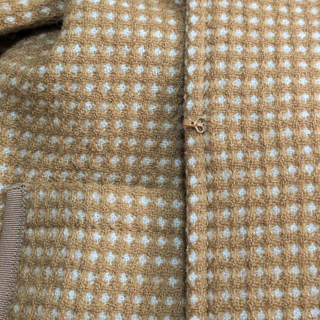 Ballsey（ボールジィ）ワッフルツイード ノーカラージャケット 36　M