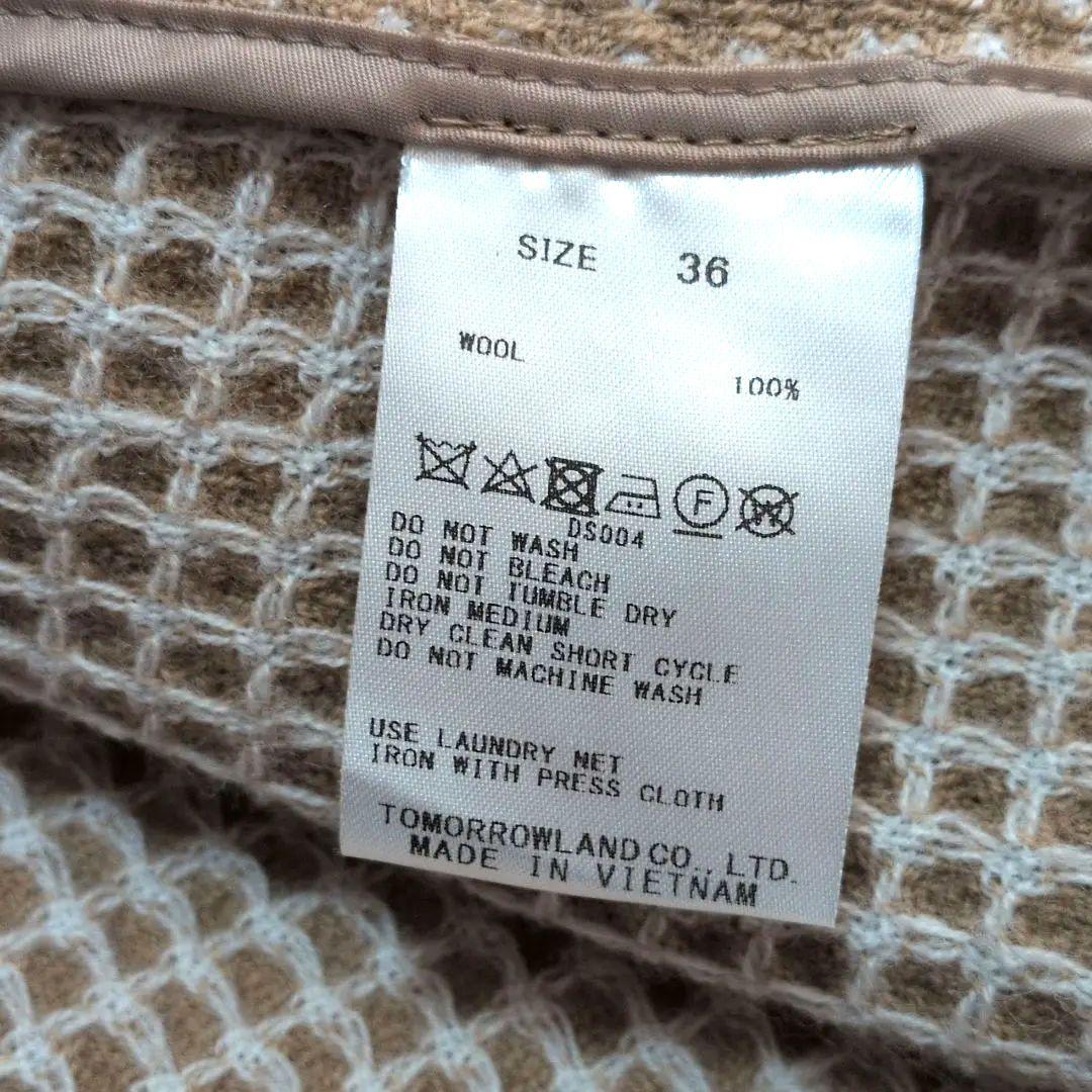 Ballsey（ボールジィ）ワッフルツイード ノーカラージャケット 36　M