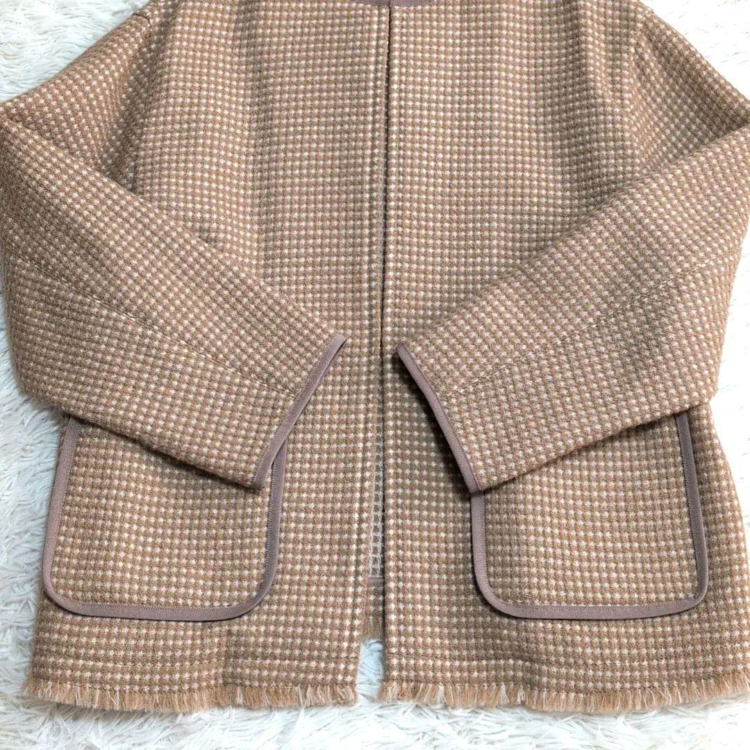 Ballsey（ボールジィ）ワッフルツイード ノーカラージャケット 36　M