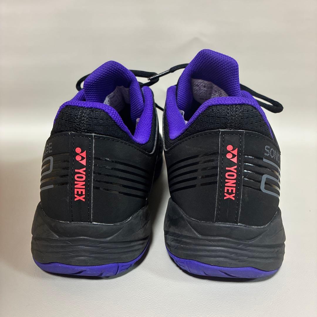 美品 YONEX SHB-03 テニスシューズ ブラック/パープル 27.5cm