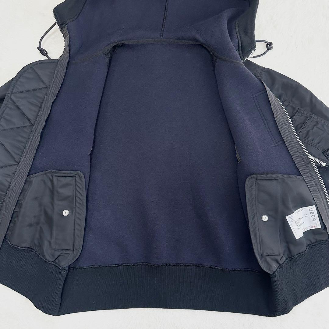 22SS 極美品✨sacai サカイ ブルゾン ジャケット ドッキング ブラック