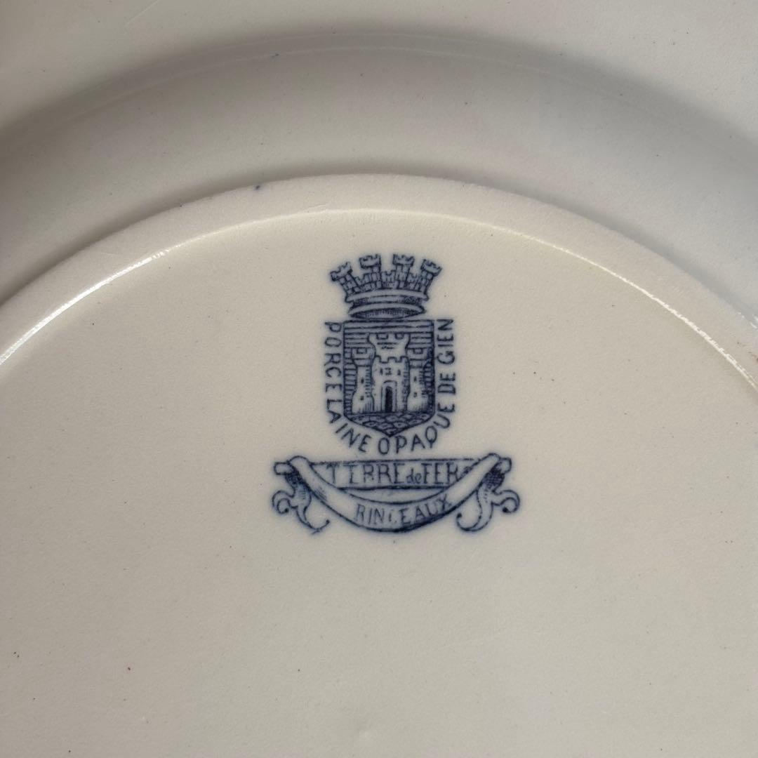 美品 フランスアンティーク ジアンRinceaux ディナープレートA
