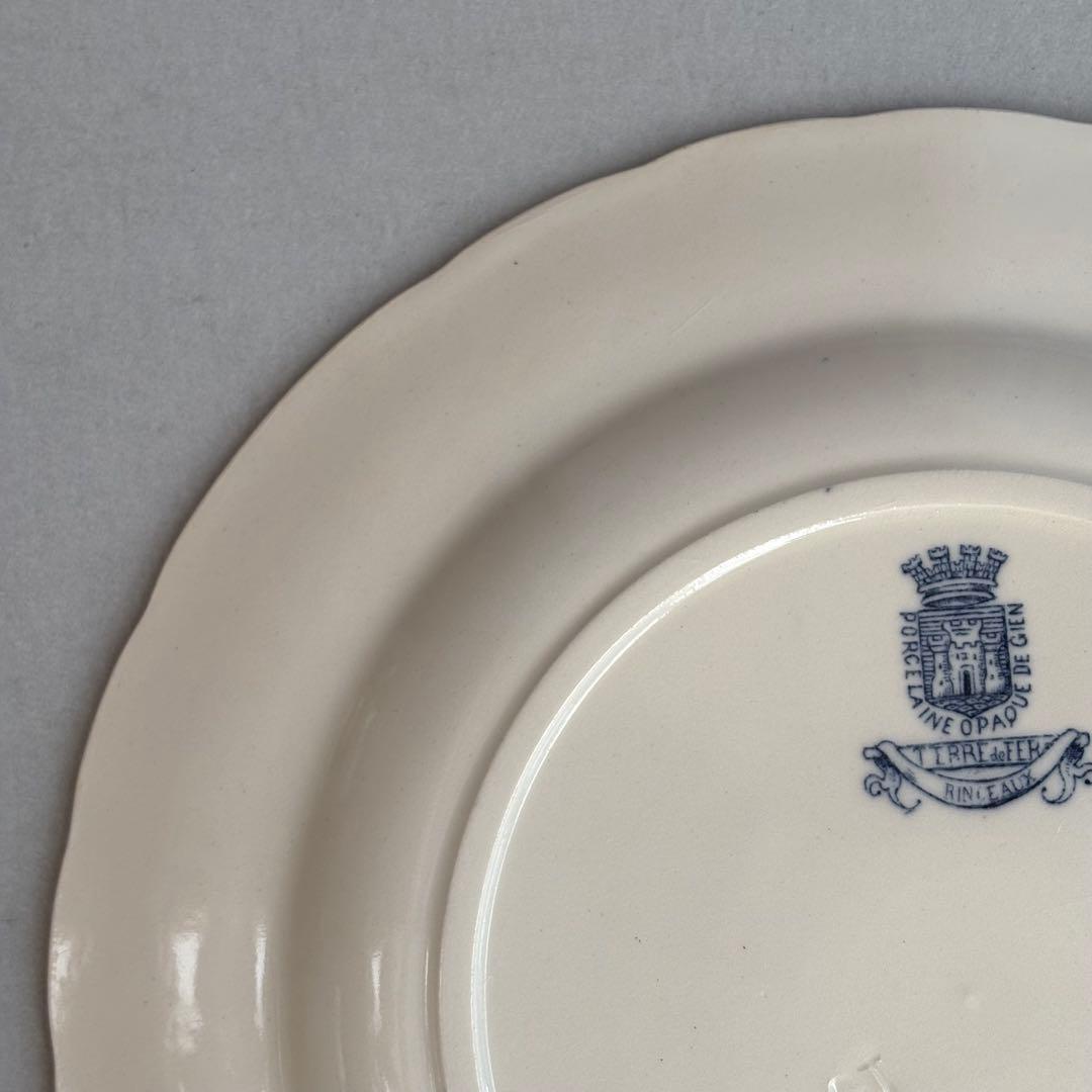 美品 フランスアンティーク ジアンRinceaux ディナープレートA