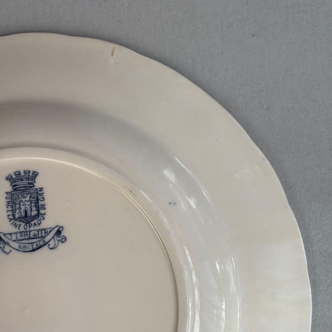 美品 フランスアンティーク ジアンRinceaux ディナープレートA
