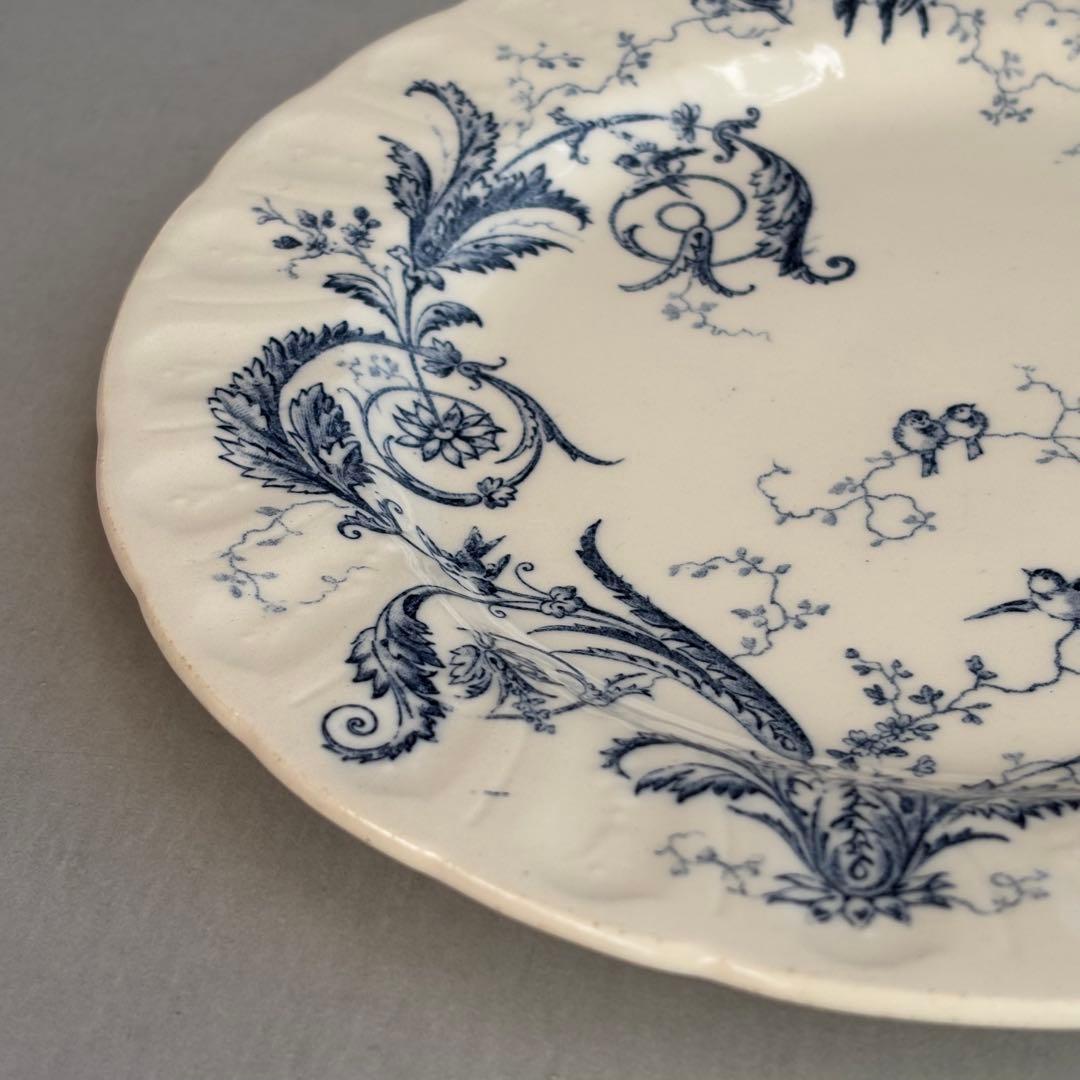 美品 フランスアンティーク ジアンRinceaux ディナープレートA