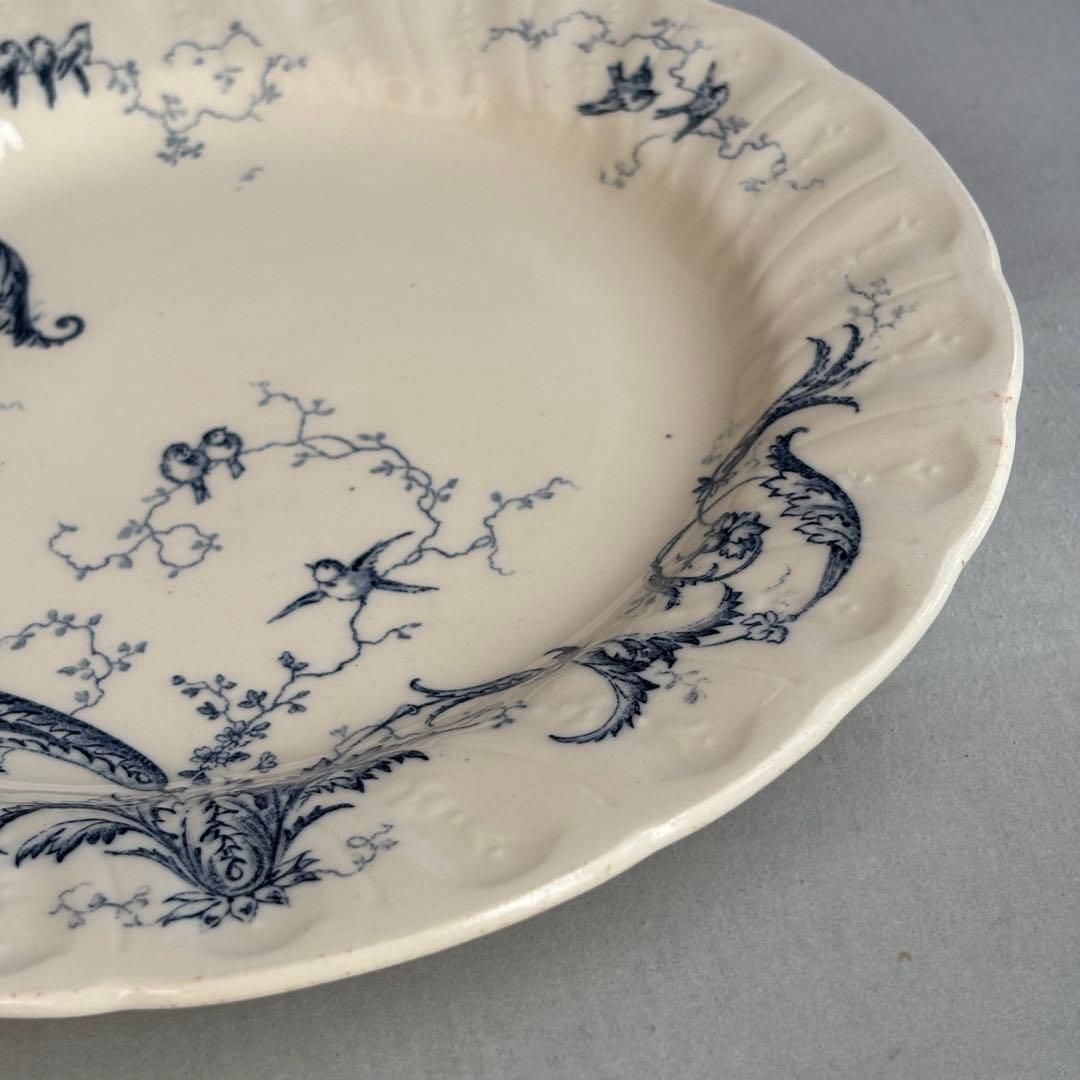 美品 フランスアンティーク ジアンRinceaux ディナープレートA