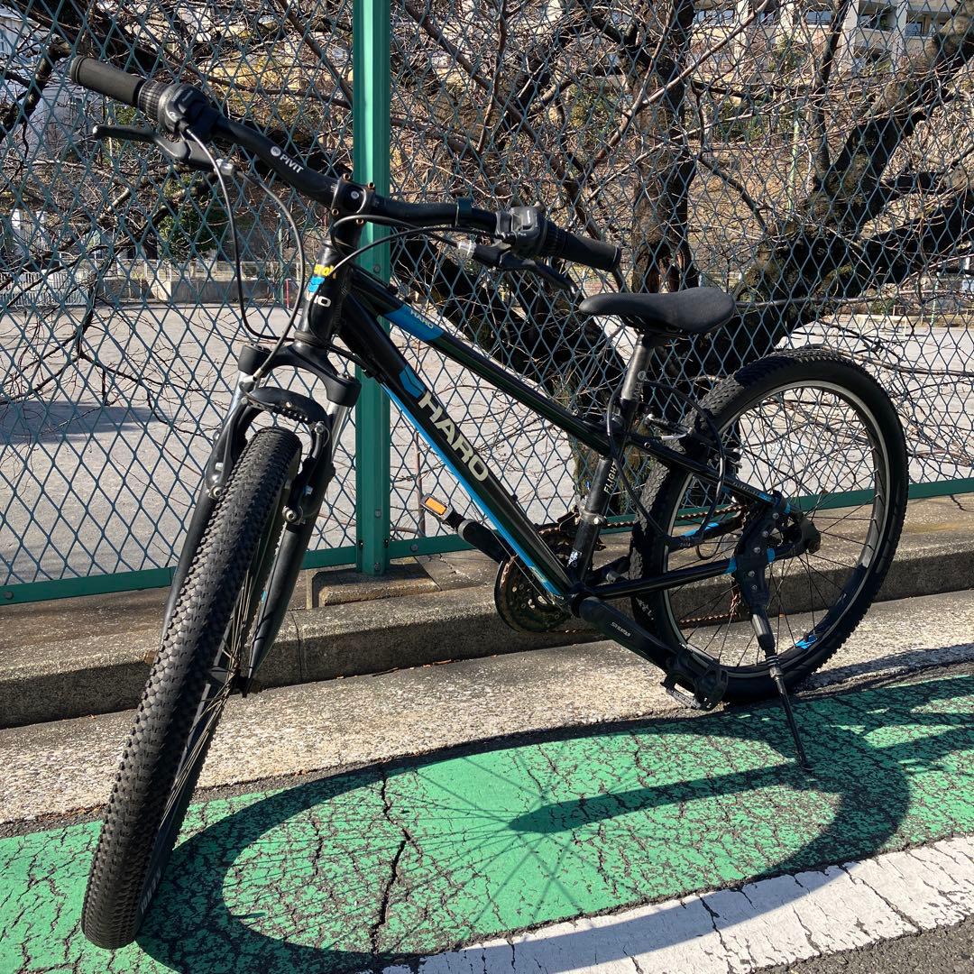 HARO ジュニアスポーツ自転車 24インチ ブラック/ブルー