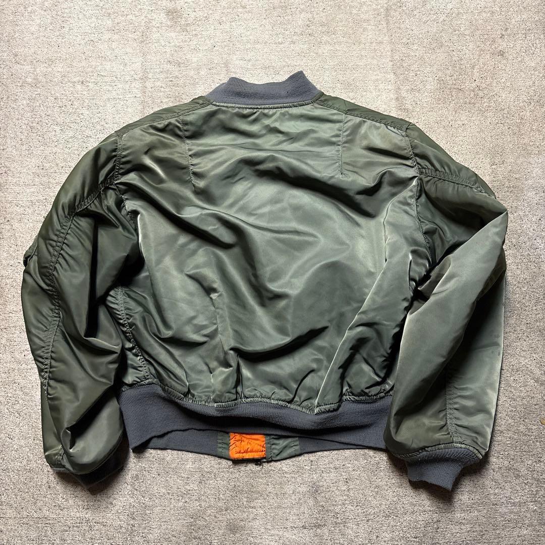 Alpha アルファMA-1 80s USA製 旧タグ 3本線 短丈