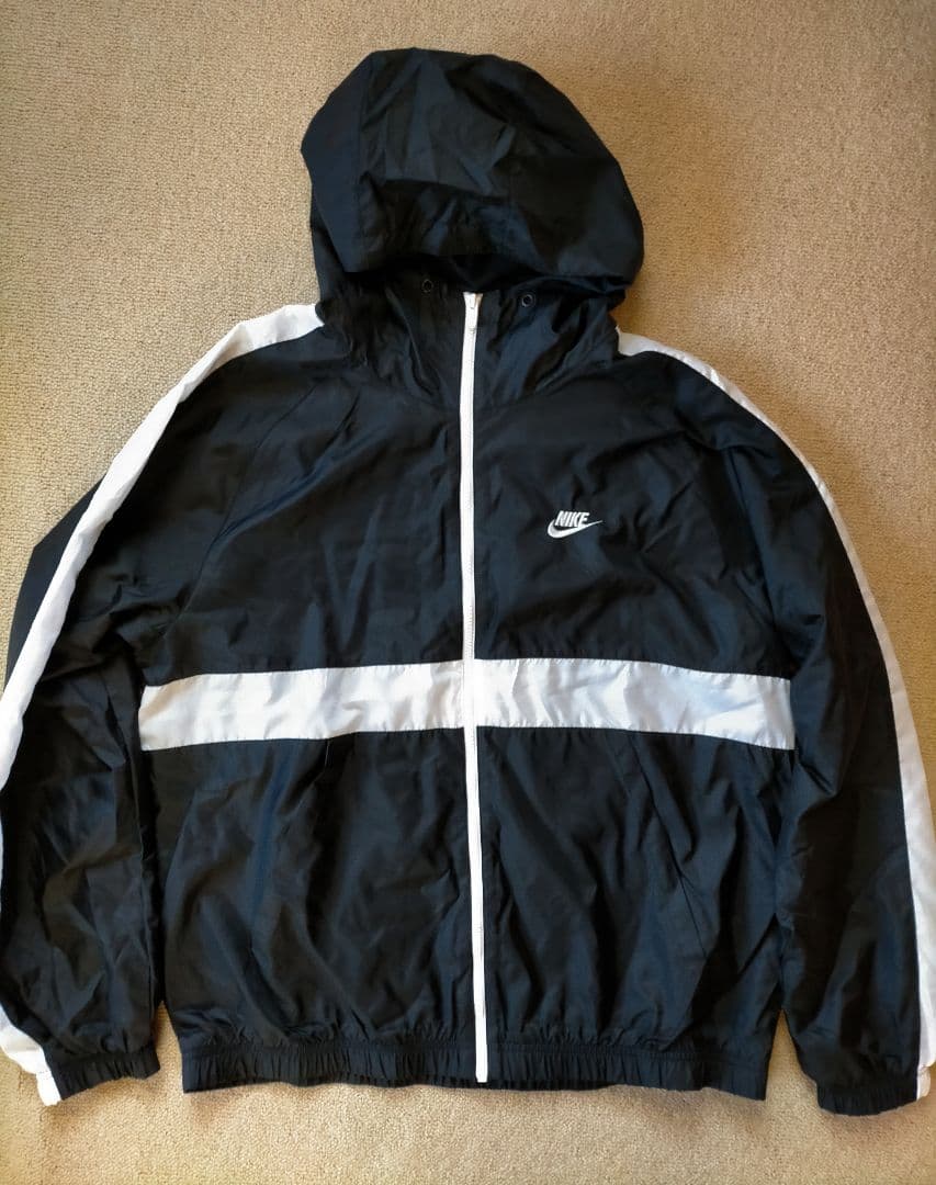 NIKE ウーブン ナイロン ジャケット パンツ 上下 ウインドブレーカー 黒