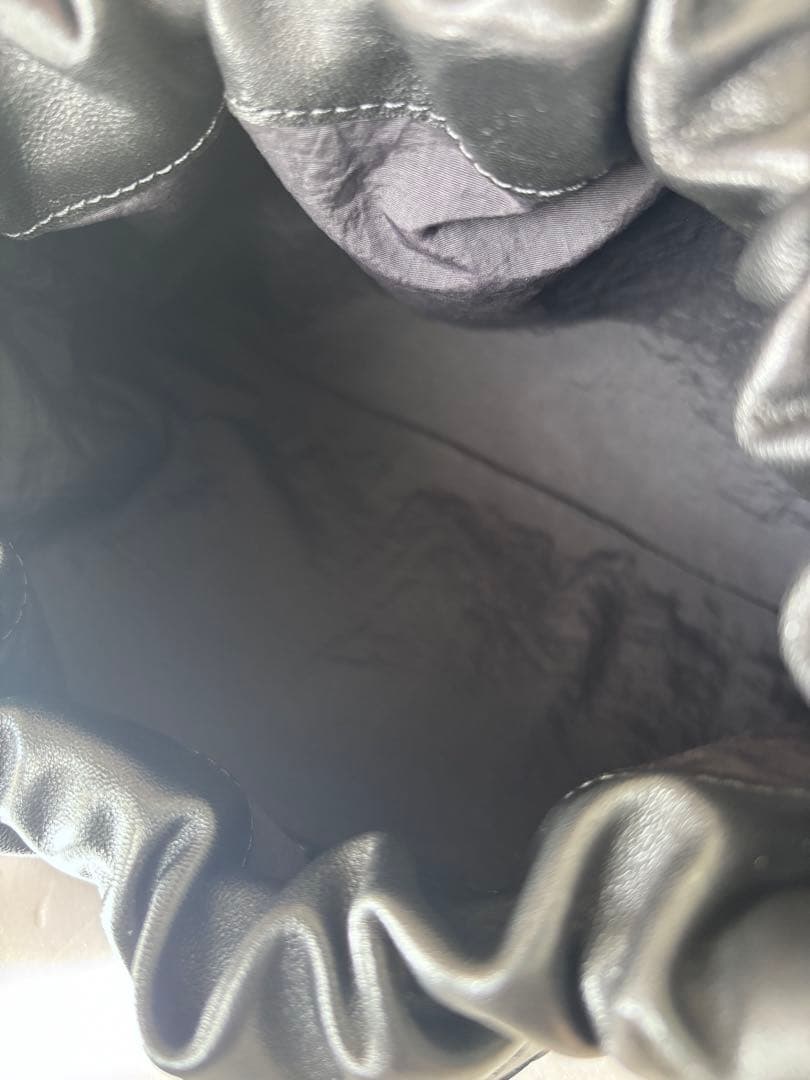 新品　ダストバッグ　レザー編み込み　2wayショルダーバッグ ブラック