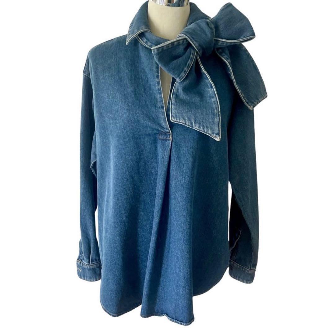 Chloe クロエ デニム棒タイシャツ プルオーバー ジャケット