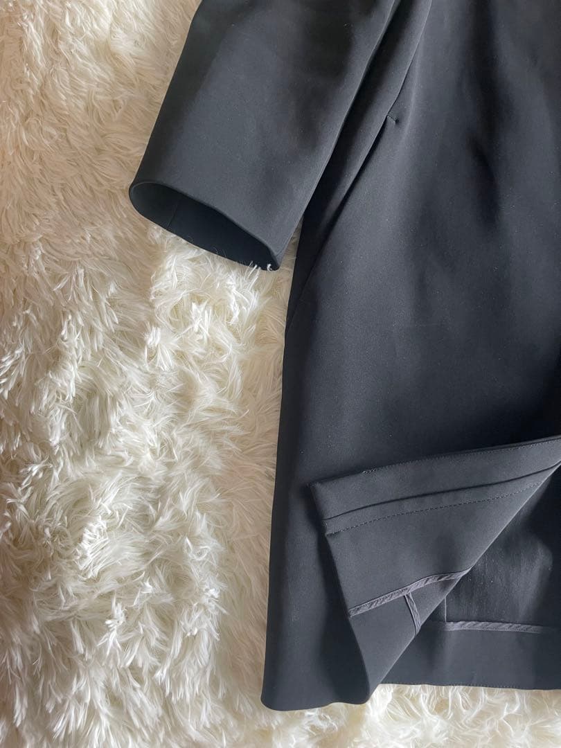 DEUXIEME CLASSE ドゥーズィエムクラス　ノーカラーコート　ネイビー