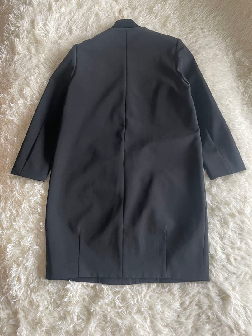 DEUXIEME CLASSE ドゥーズィエムクラス　ノーカラーコート　ネイビー