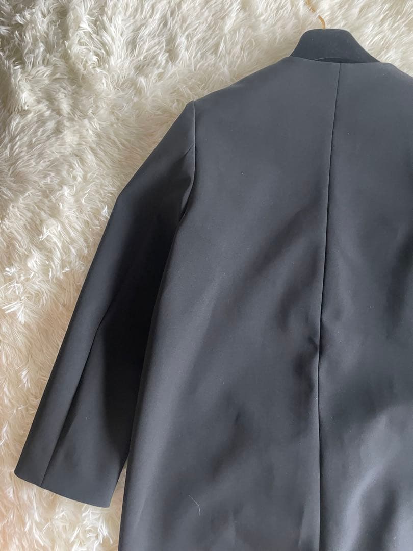 DEUXIEME CLASSE ドゥーズィエムクラス　ノーカラーコート　ネイビー